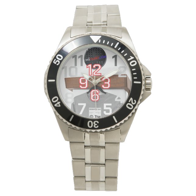 ChiRadioLLC™ Watch design by www.djelove.com Horloge (Voorkant)
