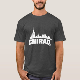CHIRAQ Skyline – Bedrukte T-shirt met een getergde
