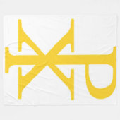 CHIRHO CRUCIFIX KIES JE EIGEN RUG EN KLEUR FLEECE DEKEN (Voorkant (Horizontaal))