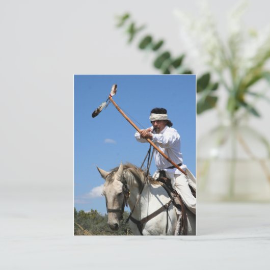 Chiricahua Apache Brave Briefkaart (Staand voorkant)