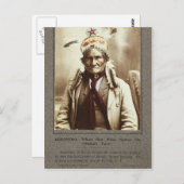 Chiricahua Apache Indian Leader Geronimo Portrait Briefkaart (Voorkant / Achterkant)