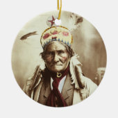 Chiricahua Apache Indian Leader Geronimo Portrait Keramisch Ornament (Voorkant)