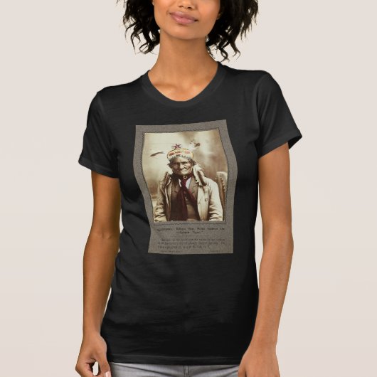 Chiricahua Apache Indian Leader Geronimo Portrait T-shirt (Voorkant)
