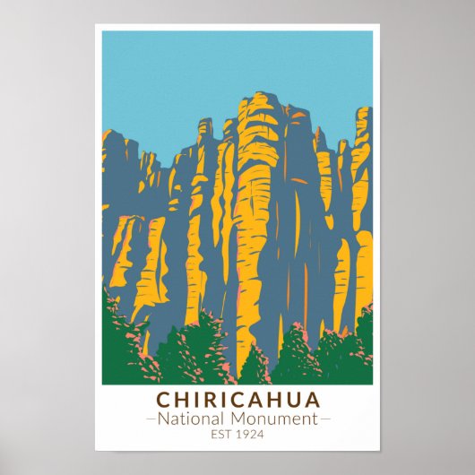 Chiricahua National Monument Hoodos Arizona Poster (Voorkant)