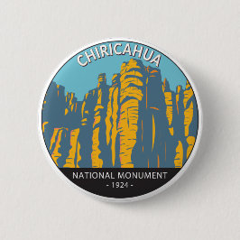 Chiricahua National Monument Hoodos Arizona Ronde Button 5,7 Cm