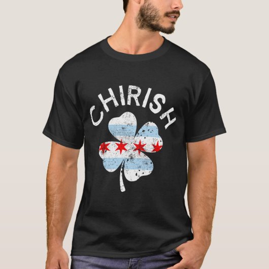 Chirish Chicago Flag Lucky C St Patrick's Day T-shirt (Voorkant)