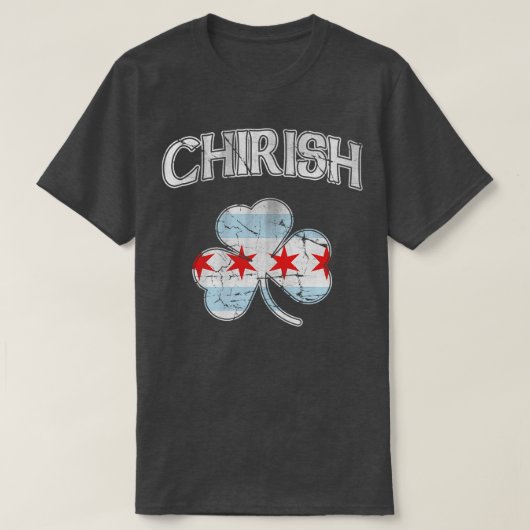 Chirish Chicago Vlag Shamrock T-shirt (Design voorkant)