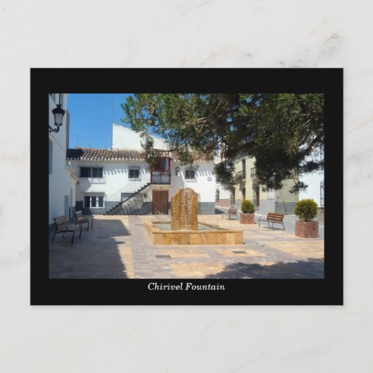 Chirivel Fountain briefkaart - Almeria, Spanje (Voorkant)