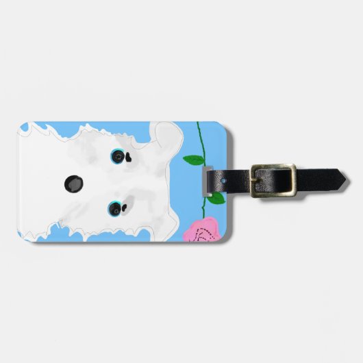 Chiro de hond Jack russell doodsbanker Bagagelabel (Voorkant horizontaal)