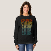 Chiro Retro Chiropractic Back Spine Therapist Trui (Voorkant volledig)
