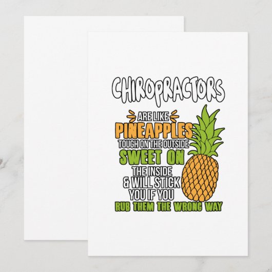 Chiroartsen zijn als ananassen. bedankkaart (Voorkant / Achterkant)
