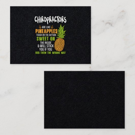 Chiroartsen zijn als ananassen. visitekaartje (Voorkant / Achterkant)