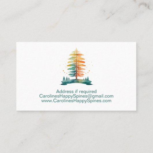 Chiropactor Osteopaat Fysiotherapeuten Benoeming Visitekaartje (Achterkant)