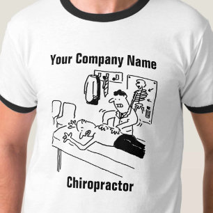 Chiroparter behandelt een patiënt grappige cartoon t-shirt