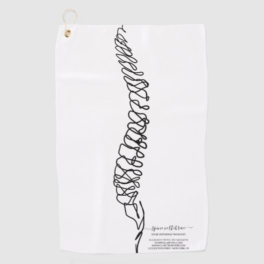 Chiroparter Chiropractie Wervelkolom Wellness Chir Golfhanddoek (Voorkant)