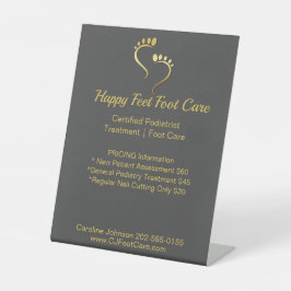 Chiropodist Podiatrist Pedicure Foot Care Business Reclamebord Met Voetstuk