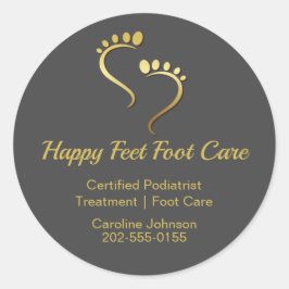 Chiropodist Podiatrist Pedicure Foot Care Business Ronde Sticker
