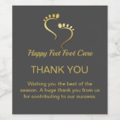 Chiropodist Podiatrist Pedicure Foot Care Business Wijn Etiket (Enkel label)