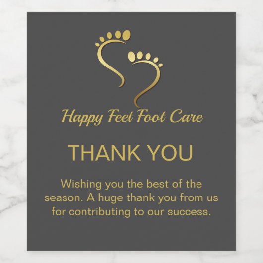 Chiropodist Podiatrist Pedicure Foot Care Business Wijn Etiket (Enkel label)