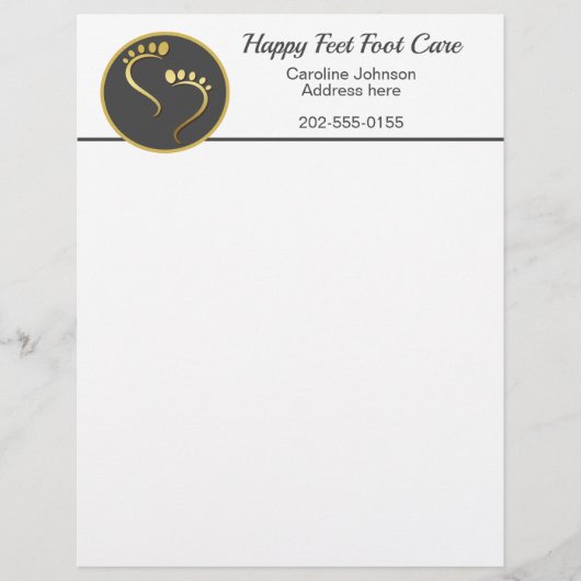 Chiropodist Podiatrist Pedicure Voet Care Letter (Voorkant)