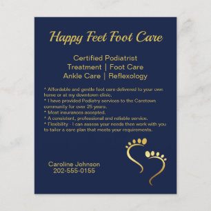 Chiropodist Podiatrist Promotion Blue Business Flyer