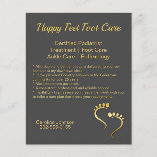 Chiropodist Podiatrist Promotion Business Flyer (Voorkant)