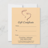 Chiropodist Reflexologist Voetafdruk Roos Gift Kaa Notitiekaartje (Achterkant)