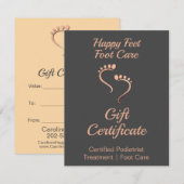 Chiropodist Reflexologist Voetafdruk Roos Gift Kaa Notitiekaartje (Voorkant / Achterkant)