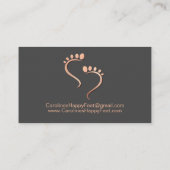 Chiropodist Reflexoloog Pedicure Footprint Roos Visitekaartje (Achterkant)