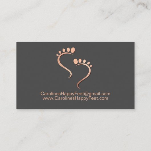 Chiropodist Reflexoloog Pedicure Footprint Roos Visitekaartje (Achterkant)