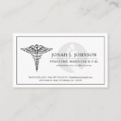 chiropodiste | Minimaal Faded Foot Symbol Visitekaartje (Voorkant)