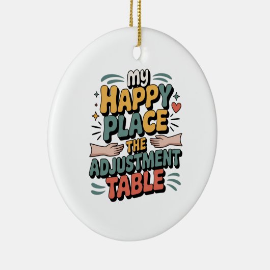 Chiropractic Adjustment Bliss for Back Pain Relief Keramisch Ornament (Rechts)