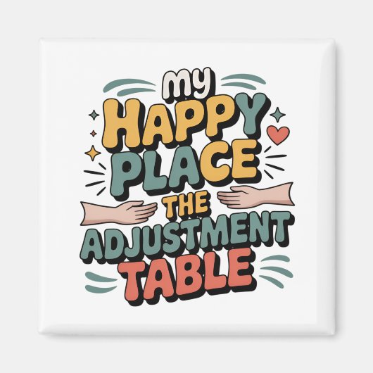 Chiropractic Adjustment Bliss for Back Pain Relief Magneet (Voorkant)