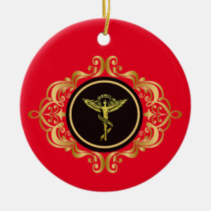 Chiropractic Angel Medical Symbol Xmas Ornament