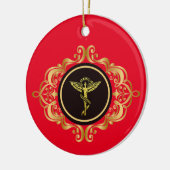 Chiropractic Angel Medical Symbol Xmas Ornament (Links)