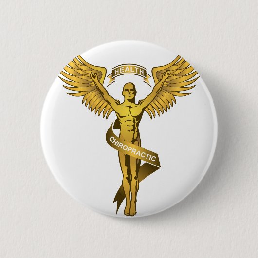 Chiropractic Angel Ronde Button 5,7 Cm (Voorkant)