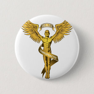 Chiropractic Angel Ronde Button 5,7 Cm