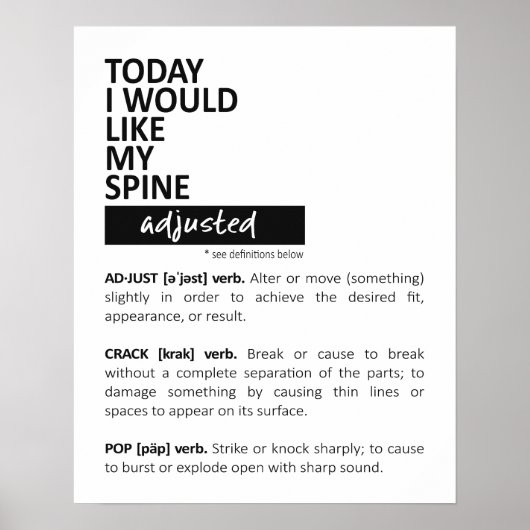 Chiropractic Art, Chiropractic Poster, Chiro  Poster (Voorkant)