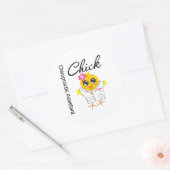 Chiropractic Assistant Chick Ronde Sticker (Envelop)