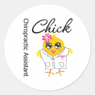 Chiropractic Assistant Chick Ronde Sticker