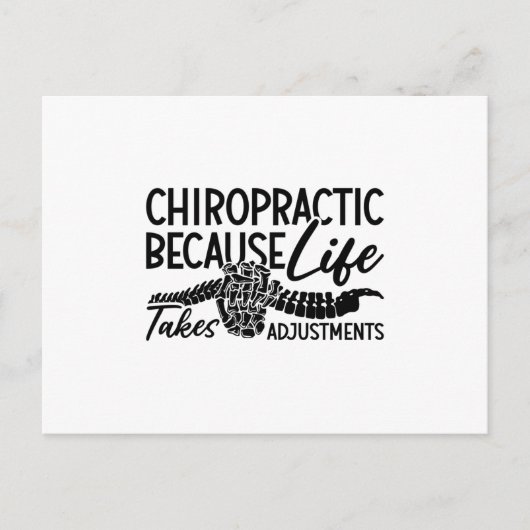 Chiropractic Because Life Spine Chiropractor Briefkaart (Voorkant)