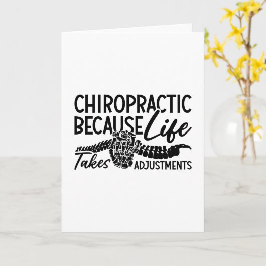 Chiropractic Because Life Spine Chiropractor Kaart (Gele Bloem)
