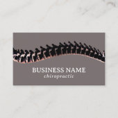 Chiropractic Black Spine Therapist Chiropractor Visitekaartje (Voorkant)