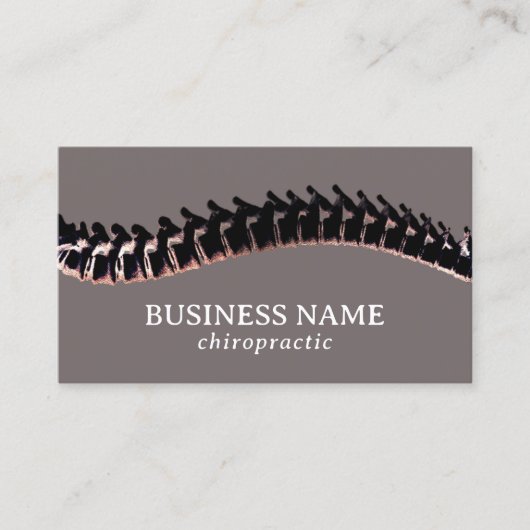 Chiropractic Black Spine Therapist Chiropractor Visitekaartje (Voorkant)