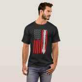 Chiropractic Bone Back Spine American Flag Chiropr T-shirt (Voorkant volledig)
