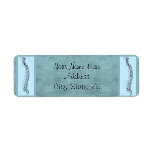 Chiropractic Business Return-adres Etiket (Voorkant)