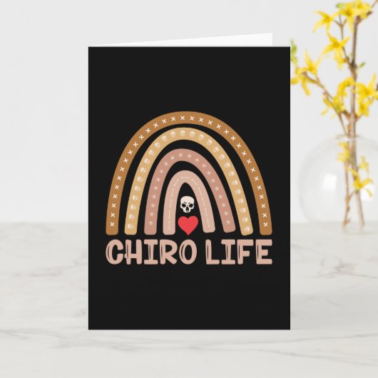 Chiropractic Chiro Life Spine Chiropractor Kaart (Gele Bloem)