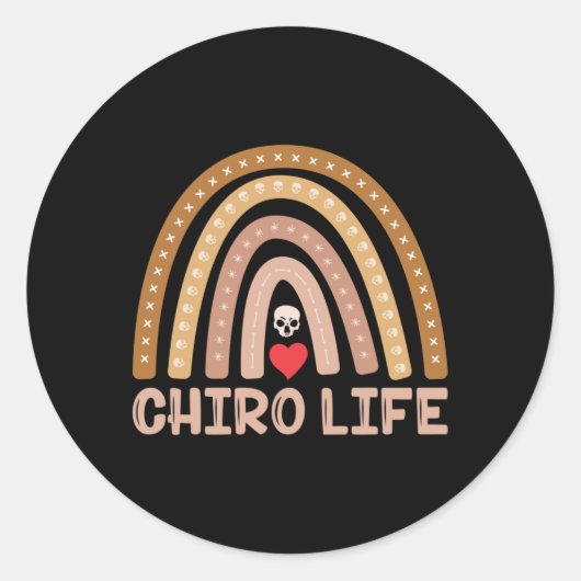 Chiropractic Chiro Life Spine Chiropractor Ronde Sticker (Voorkant)