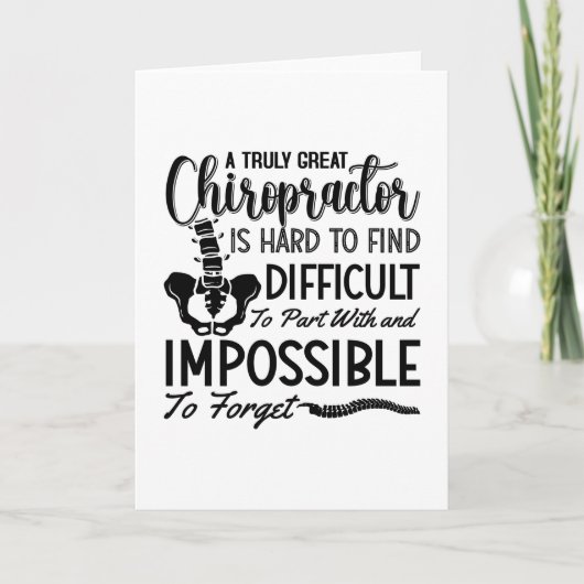 Chiropractic Chiro Spine echt geweldig Chiropracto Kaart (Voorkant)