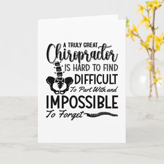 Chiropractic Chiro Spine echt geweldig Chiropracto Kaart (Gele Bloem)